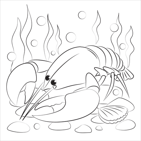 Lobster From Lobsters Coloring Page